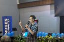 Potret Alumni Nur Patri Jaladara dalam Sambutannya pada kegiatan Harlah LPM Profesi UNM, (Foto: Dok. Profesi)