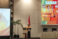 Potret Dekan Fakultas Teknik, Jamaludin, memberikan Sambutan, (Foto: St. Masyita Rahmi)