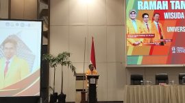 Potret Dekan Fakultas Teknik, Jamaludin, memberikan Sambutan, (Foto: St. Masyita Rahmi)
