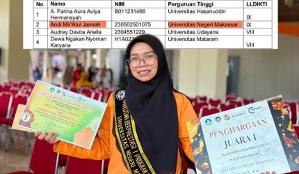 Mahasiswi FBS Jadi Finalis Pilmapres Nasional 2026 Perwakilan LLDIKTI IX