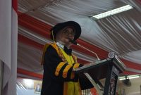 Potret Farida Patittingi Pada Sambutannya Wisuda Periode Juli 2026 (Foto: Dok. profesi)