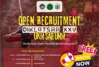 Poster Open Recruitment Diklatsar XXV UKM SAR UNM, (Foto: Int.)