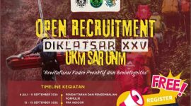 Poster Open Recruitment Diklatsar XXV UKM SAR UNM, (Foto: Int.)
