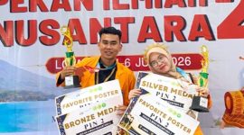 Potret Dua Mahasiswa Tekom Meraih Empat Penghargaan yang di Raih pada PIN 2, (Foto: Ist). 