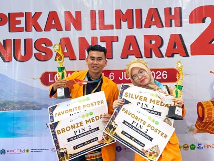 Potret Dua Mahasiswa Tekom Meraih Empat Penghargaan yang di Raih pada PIN 2, (Foto: Ist). 