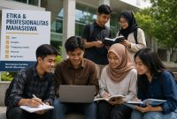 Ilustrasi Mahasiswa Menjaga Etika dan Profesionalitas, (Foto:AI.)