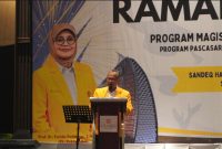 Potret Direktur PPs pada saat Memberikan Sambutan dalam Acara Ramah Tamah PPs UNM, (Foto: Dok. Profesi)