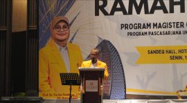 Potret Direktur PPs pada saat Memberikan Sambutan dalam Acara Ramah Tamah PPs UNM, (Foto: Dok. Profesi)