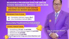 Flyer Penerimaan Mahasiswa Baru Program Doktor FBS UNM, (Foto: Int.)