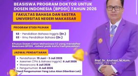 Flyer Penerimaan Mahasiswa Baru Program Doktor FBS UNM, (Foto: Int.)