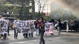 Potret Syahrul Hidayat saat Praktik Implementasi Hima Manajemen, (Foto: Putri Salsabila)