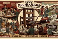 Poster Jejak Sejarah Pers Mahasiswa Indonesia (Foto: Ai.)