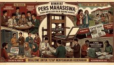 Poster Jejak Sejarah Pers Mahasiswa Indonesia (Foto: Ai.)