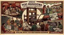 Poster Jejak Sejarah Pers Mahasiswa Indonesia (Foto: Ai.)