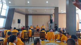 Potret Sejumlah pimpinan UNM mengikuti konferensi pers terkait pelaksanaan Seleksi Mandiri UNM 2026 (Foto: Yusri Saputra)