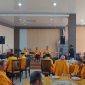 Potret Sejumlah pimpinan UNM mengikuti konferensi pers terkait pelaksanaan Seleksi Mandiri UNM 2026 (Foto: Yusri Saputra)