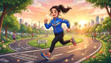 Ilustrasi Seseorang Berolahraga di Pagi Hari, (Foto: AI.)