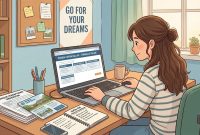 Ilustrasi Siswa Sedang Mendaftar Kuliah, (Foto: Ai.)