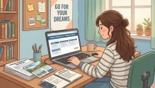 Ilustrasi Siswa Sedang Mendaftar Kuliah, (Foto: Ai.)