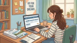 Ilustrasi Siswa Sedang Mendaftar Kuliah, (Foto: Ai.)