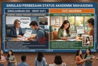 Ilustrasi perbedaan DO dan Cuti Akademik, (Foto: Ai.)