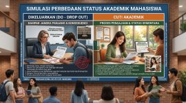 Ilustrasi perbedaan DO dan Cuti Akademik, (Foto: Ai.)