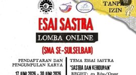 Poster Lomba Esai Sastra HMPSS Sasindo, (Foto: Ist.)