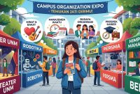 Ilustrasi Mahasiswa Memilih Organisasi (Foto: Ai.)