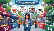 Ilustrasi Mahasiswa Memilih Organisasi (Foto: Ai.)