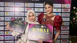 Potret Athira Alyafarras Muhlis (Kiri) Setelah Meraih Juara 1, (Foto: Ist.)