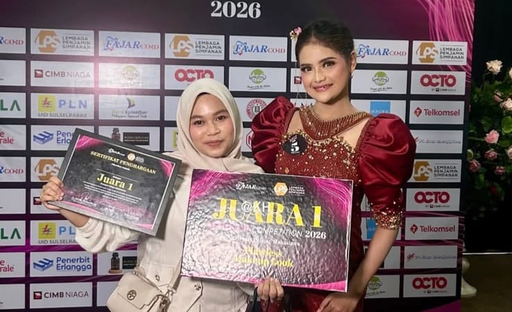 Potret Athira Alyafarras Muhlis (Kiri) Setelah Meraih Juara 1, (Foto: Ist.)