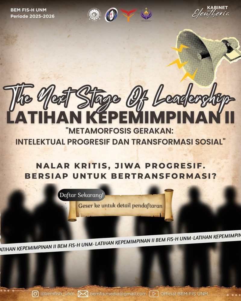 Poster Pendaftaran LK II BEM FIS-H UNM, (Foto: int.)