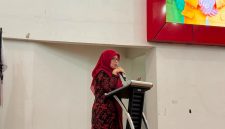 Potret Sekjur JTIK Saat Memberikan Sambutan di Kegiatan Pembukaan ICE SPORT, (Foto : Alyani Fajrina Nursyabri)