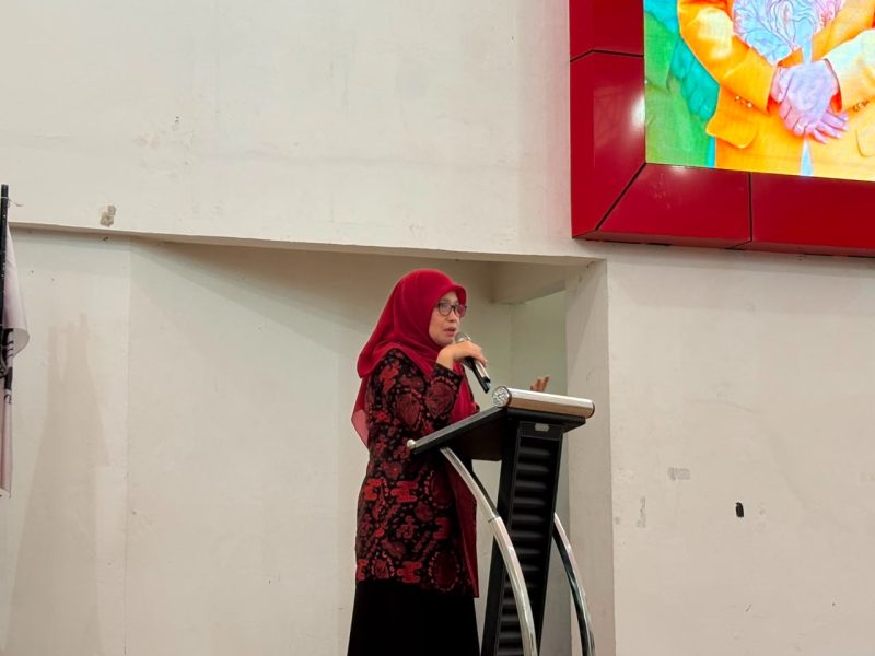 Potret Sekjur JTIK Saat Memberikan Sambutan di Kegiatan Pembukaan ICE SPORT, (Foto : Alyani Fajrina Nursyabri)