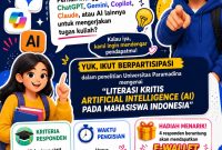 Flyer survei literasi AI untuk mahasiswa Indonesia. (Foto: Ist.)