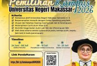 Pamflet Pemilihan Duta Kampus UNM 2026 (Foto: Int.)