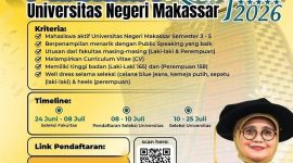 Pamflet Pemilihan Duta Kampus UNM 2026 (Foto: Int.)