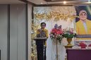 Potret Dekan Fakultas Seni Dan Desain Andi Imran Menyampaikan Laporan Lulusan Periode Juli 2026, (Foto: Muhammad Yusran)