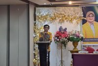 Potret Dekan Fakultas Seni Dan Desain Andi Imran Menyampaikan Laporan Lulusan Periode Juli 2026, (Foto: Muhammad Yusran)