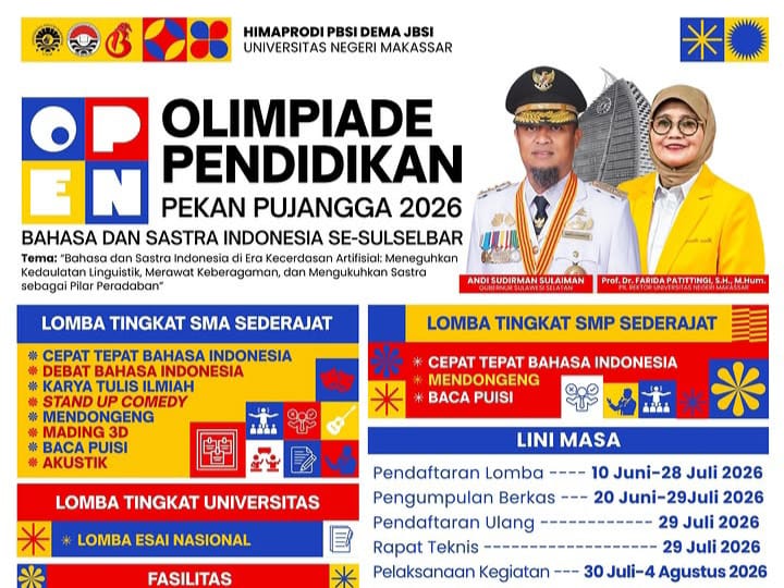 Poster Open dan Pekan Pujangga 2026, (Foto: Int.)