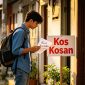 Ilustrasi mahasiswa yang sedang mencari kos, (Foto: AI.)