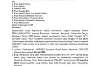 Surat Edaran Perpanjangan Waktu Pembayaran Uang Kuliah Tunggal, (Foto: Ist.)