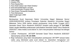 Surat Edaran Perpanjangan Waktu Pembayaran Uang Kuliah Tunggal, (Foto: Ist.)