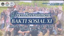 Potret Pamflet Open Recruitment Bakti Sosial XI HMPS Pend. Ekonomi, (Foto: Int.)