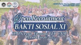 Potret Pamflet Open Recruitment Bakti Sosial XI HMPS Pend. Ekonomi, (Foto: Int.)