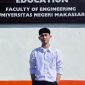 Potret Nurhidayat Mahasiswa Jurusan Teknik Elektronika dan Teknologi Informasi UNM  sebagai Pengembang Robot Transporter, (Foto; Ist.)