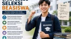 Pamflet Cara Lolos Seleksi Beasiswa, (Foto: Ai.)