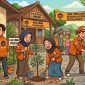 Ilustrasi Mahasiswa KKN UNM, (Foto: Ai.)