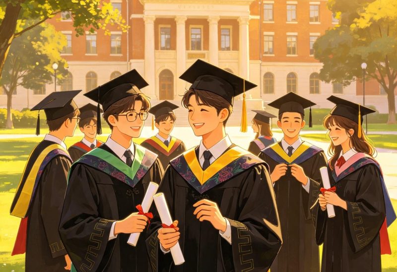 Ilustrasi Mahasiswa saat Wisuda, (Foto: AI.)