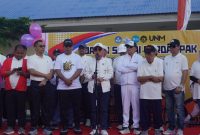 Potret Plt Rektor UNM saat Melakukan Sambutan di Acara Jalan Santai, (Foto: Musdalifah)